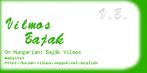 vilmos bajak business card